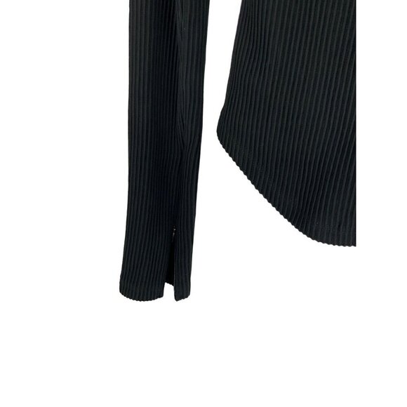 Good American crop ribbed zippered top long sleeves with zips - Picture 4 of 8